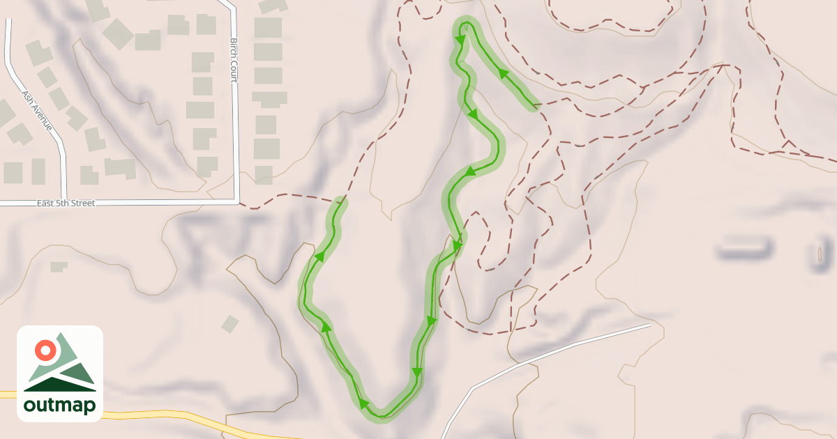 Map of Gully 2 Descent Trail