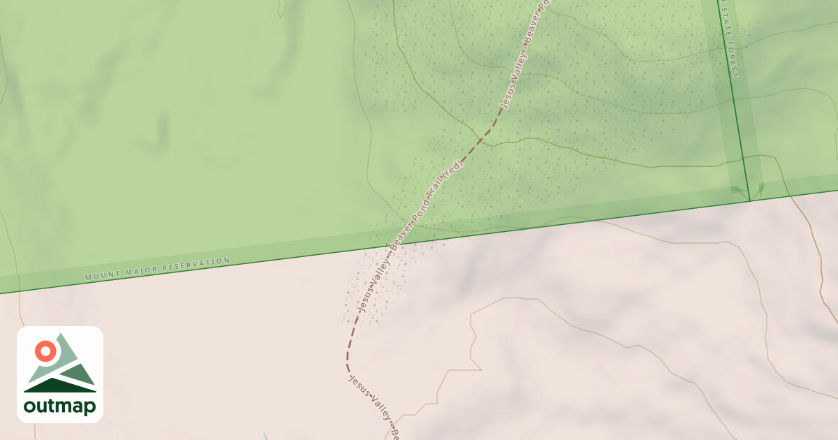 Map of Jesus Valley-Beaver Pond Trail