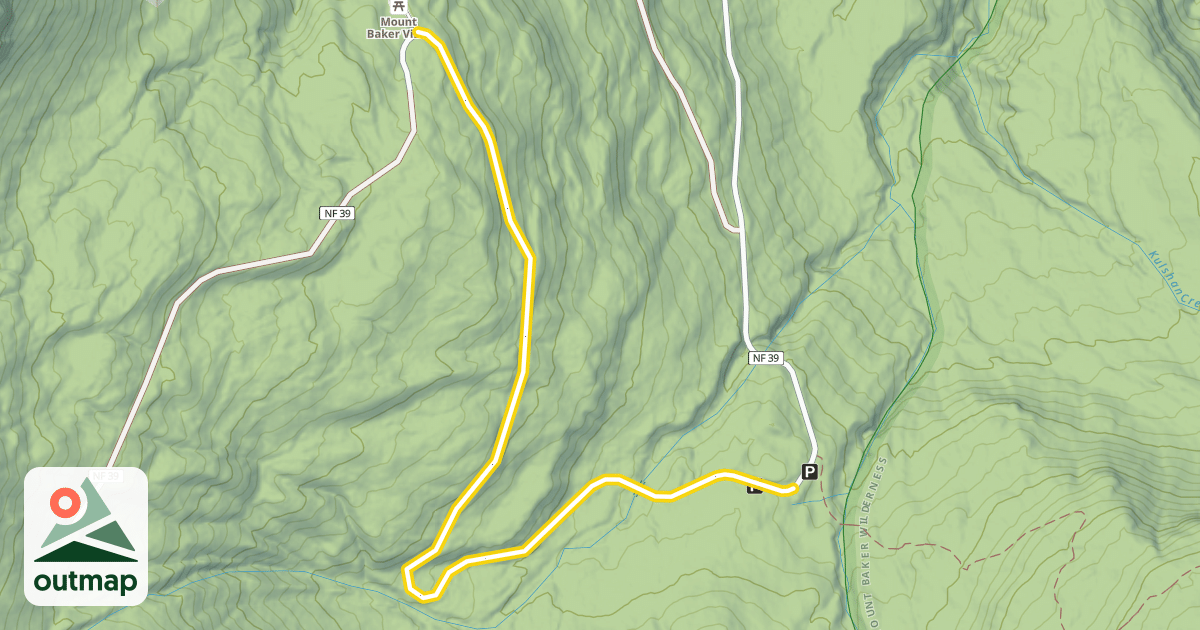 Map of Glacier Creek Road
