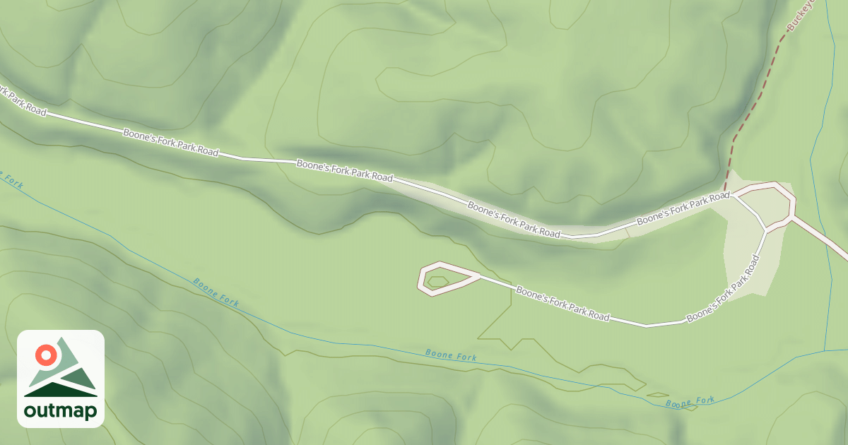 Map of BOONE FORK