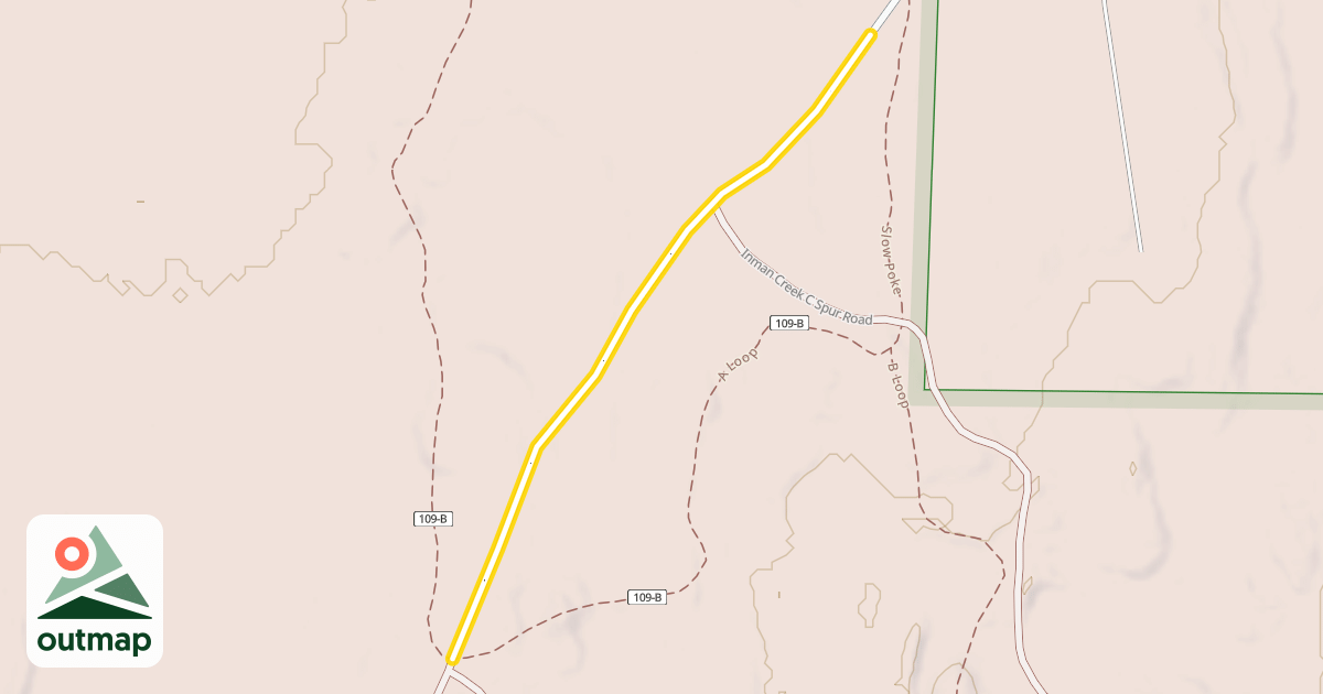 Map of Inman Creek Road