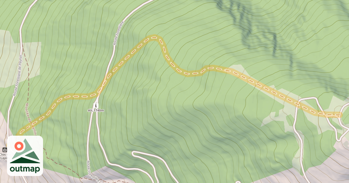 Map of L'Échaillon