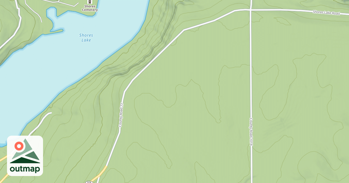 Map of SHORES LAKE "JETHRO"