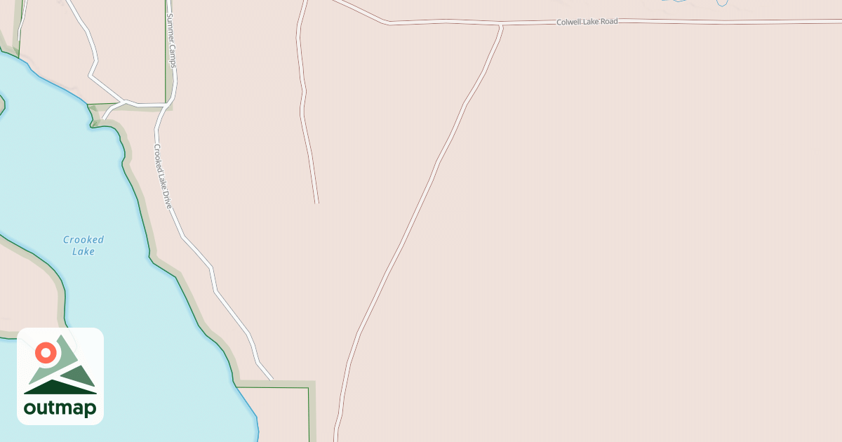 Map of EAST CROOKED LAKE