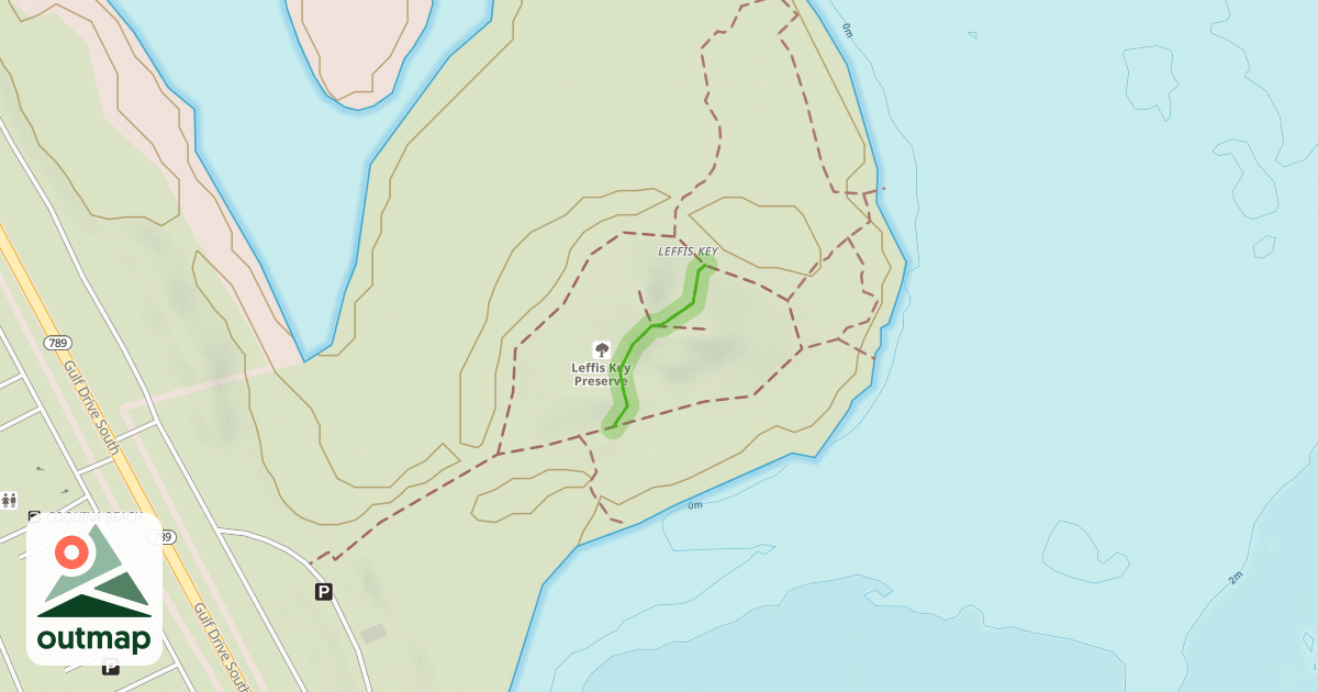 Map of Leffis Key Overlook Path
