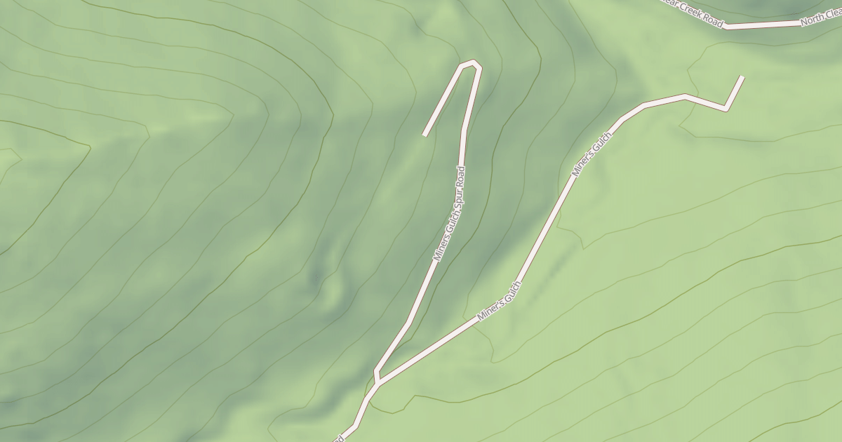 Map preview of MINERS GULCH SPUR