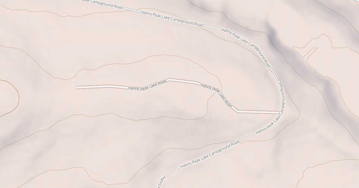 Map preview of HAHNS PEAK LAKE