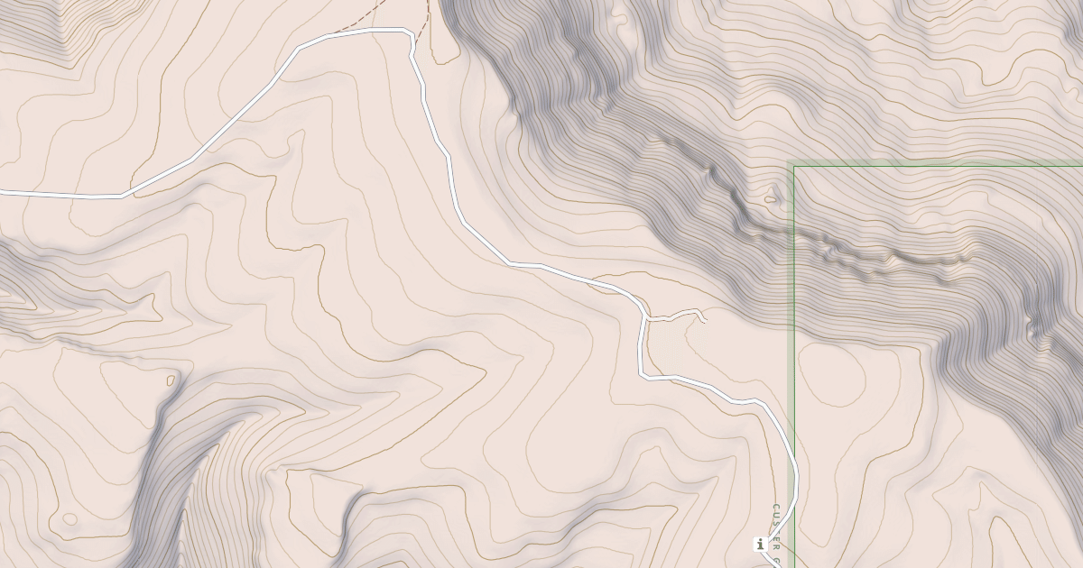Map preview of PRYOR MOUNTAIN ROAD