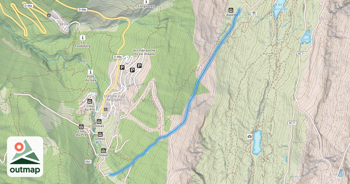 Map of L'Alpette