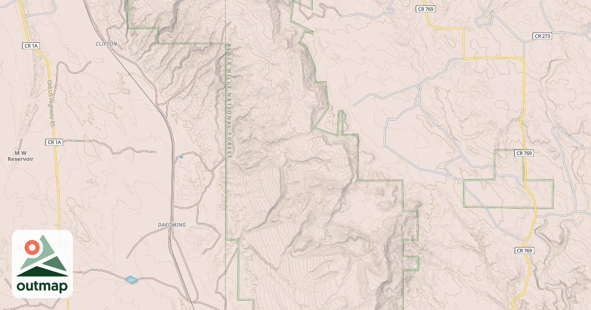 Map of ELK MOUNTAIN