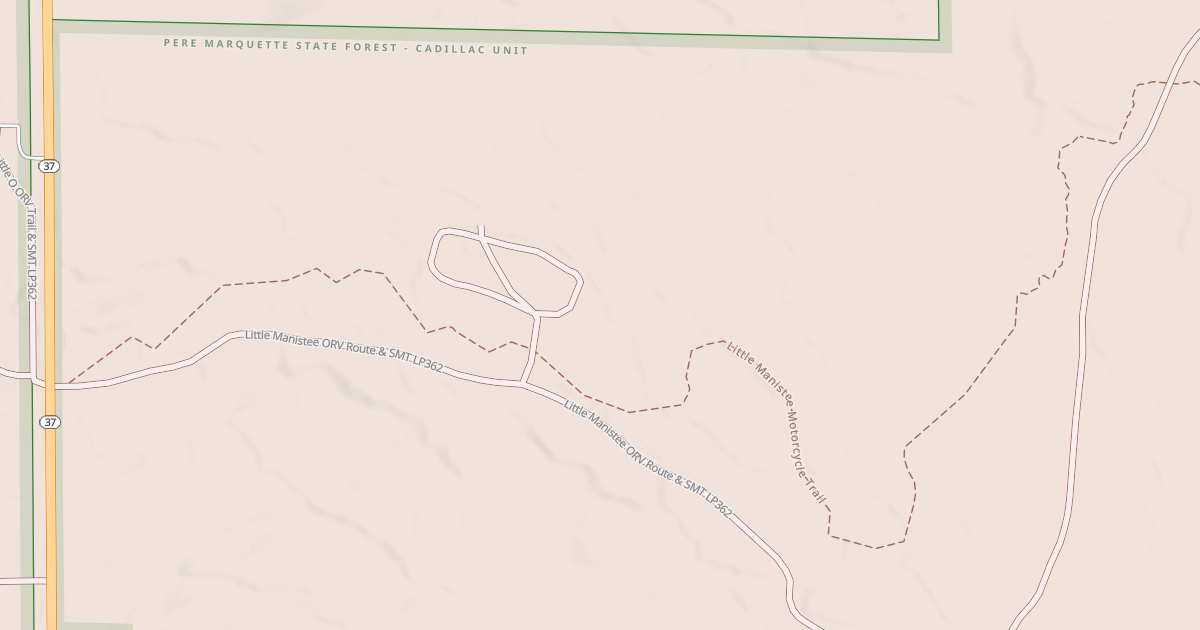 Map preview of Little Manistee Motorcycle Trail