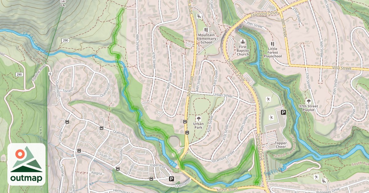 Map of Upper Pueblo Trail