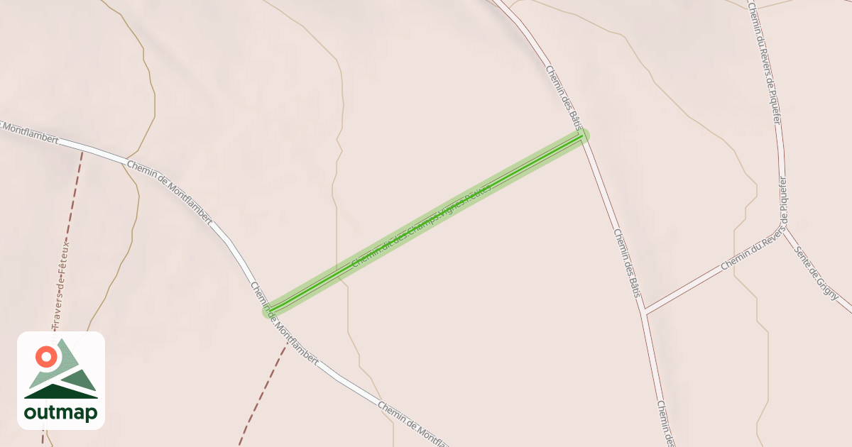 Map of Chemin dit des Champs Vignes Petites