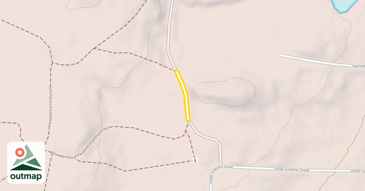 Map of Powderhorn Peaks Loop Downhill