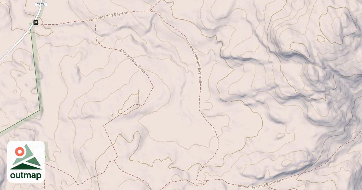 Map of Lewis Clearing Bay Trail