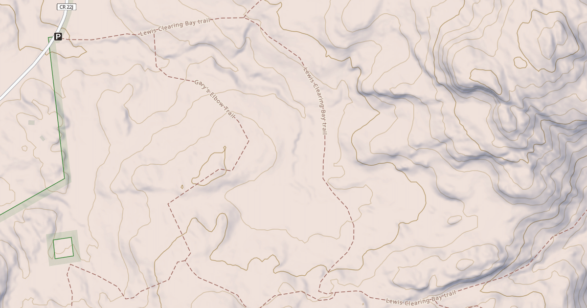 Map preview of Lewis Clearing Bay Trail