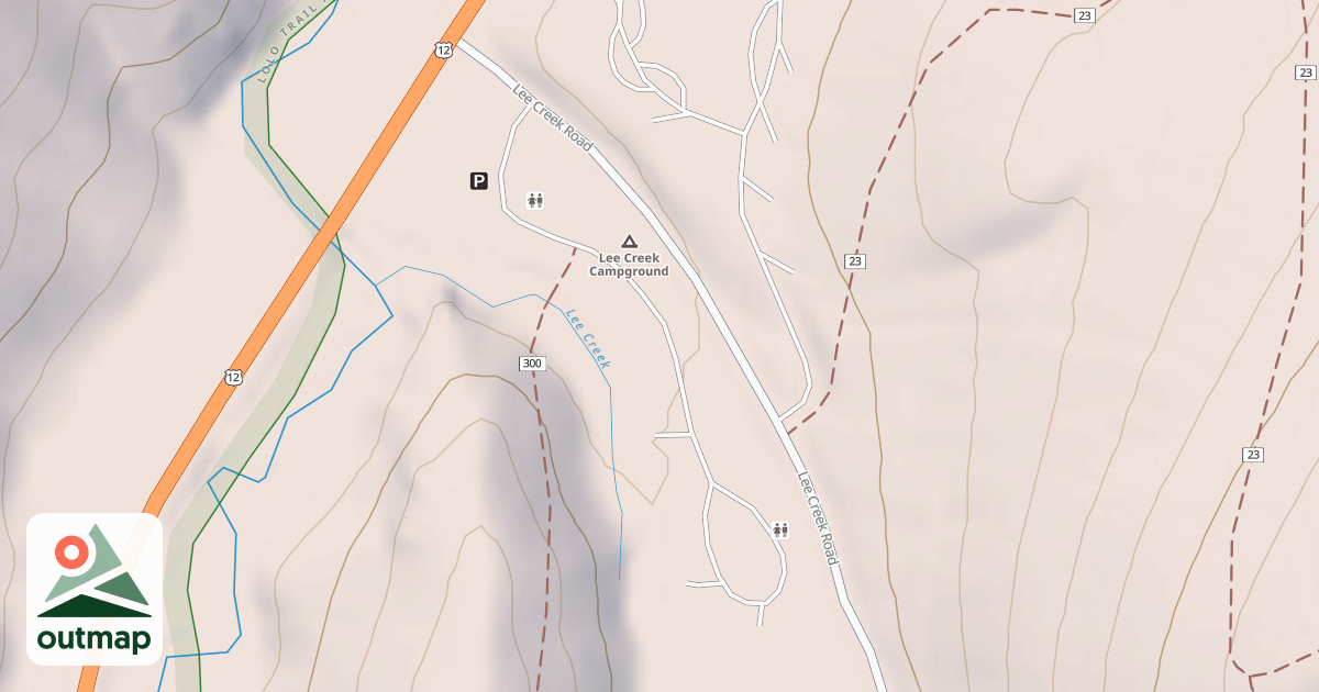 Map of LEE CREEK