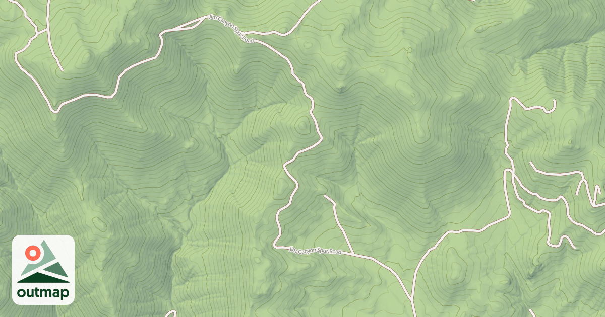 Map of JIM CANYON SPUR ROAD
