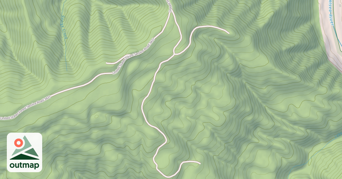 Map of USFS Motor Vehicle Use Map Roads {A712710B-5EBC-4735-8130-2153B4EC04A7}