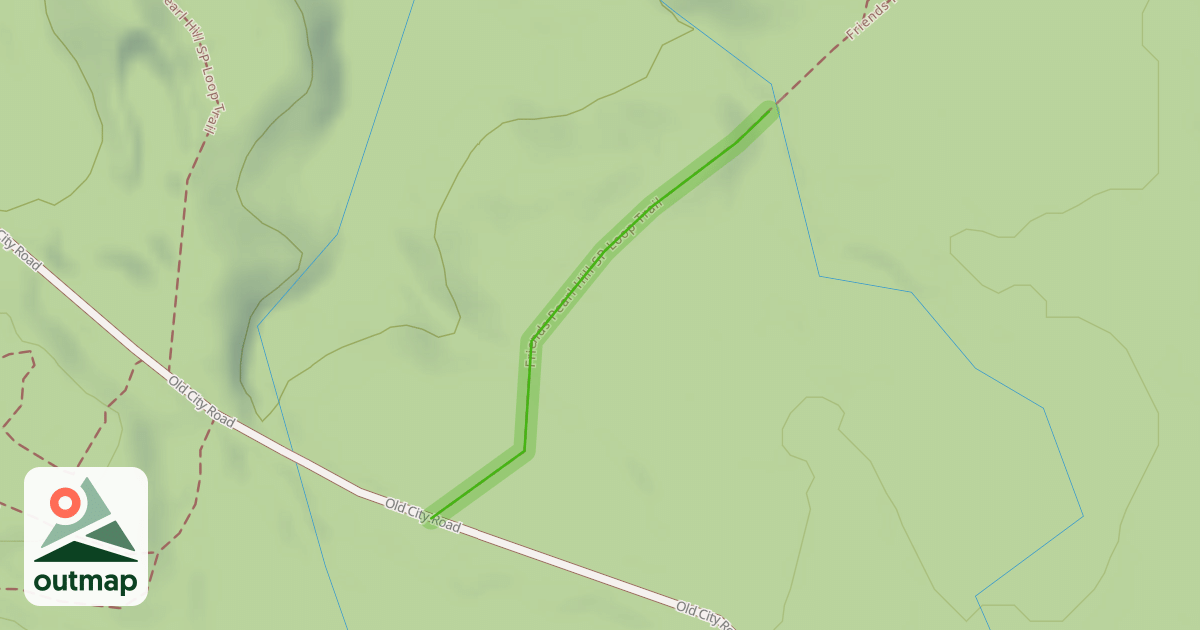 Map of Friends Pearl Hill SP Loop Trail