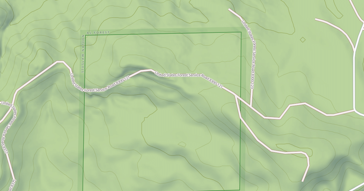 Map preview of USFS National Forest System Roads {45B010DB-E5B2-4385-A348-E782B5848330}