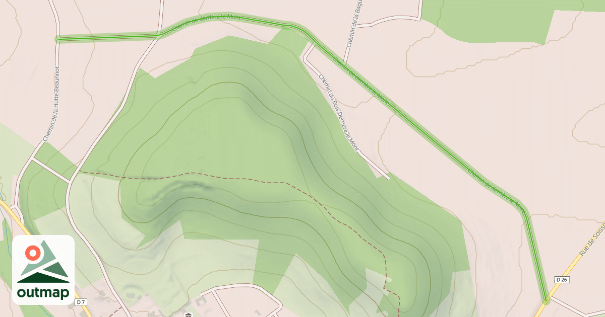 Map of Chemin de derrière le Mont