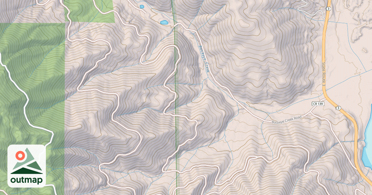 Map of BUCKEYE CREEK