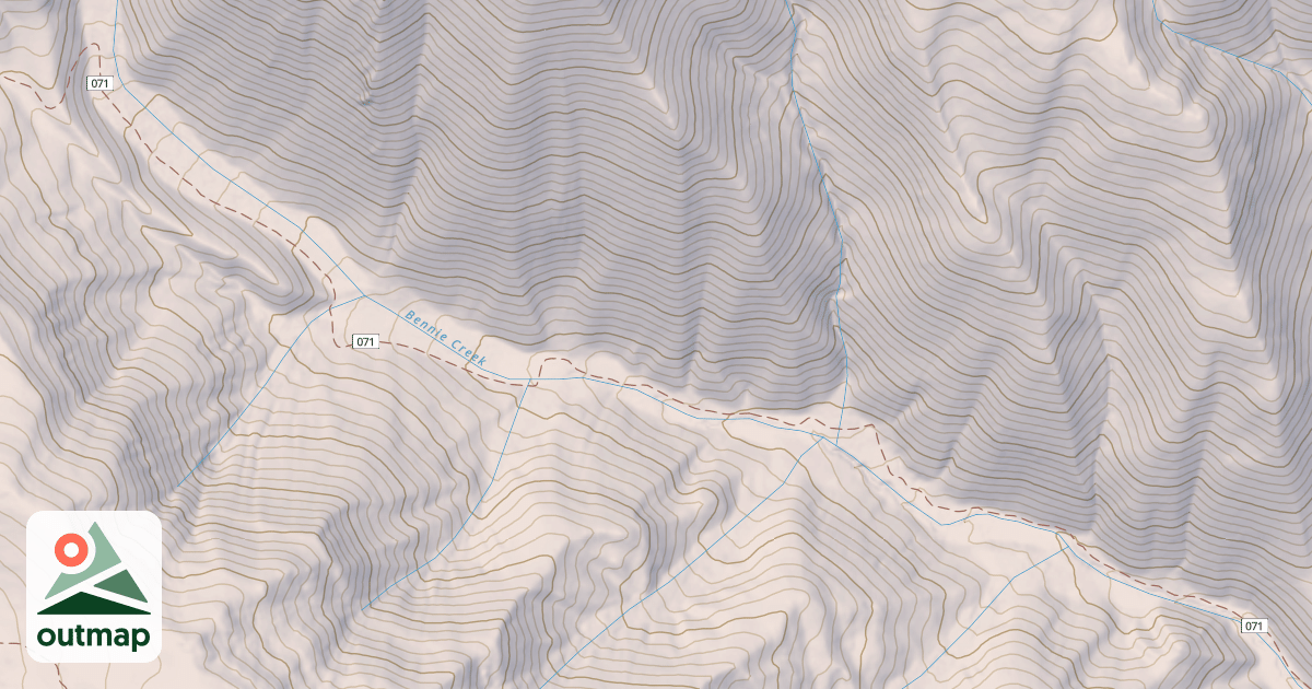 Map of Bennie Creek