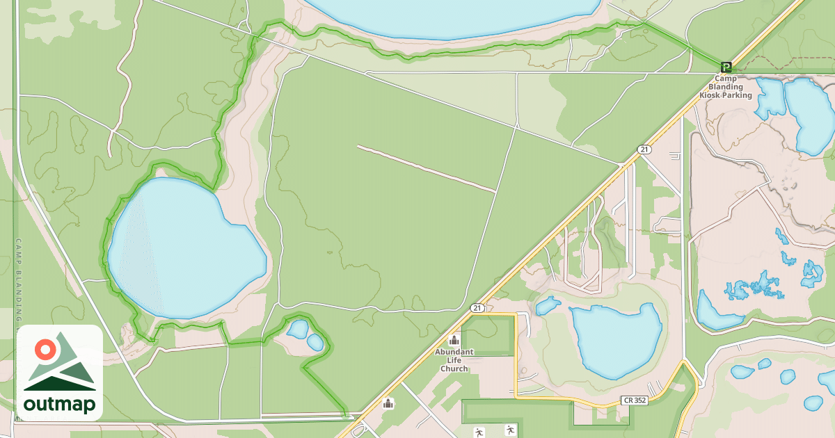 Map of Florida Trail in Clay