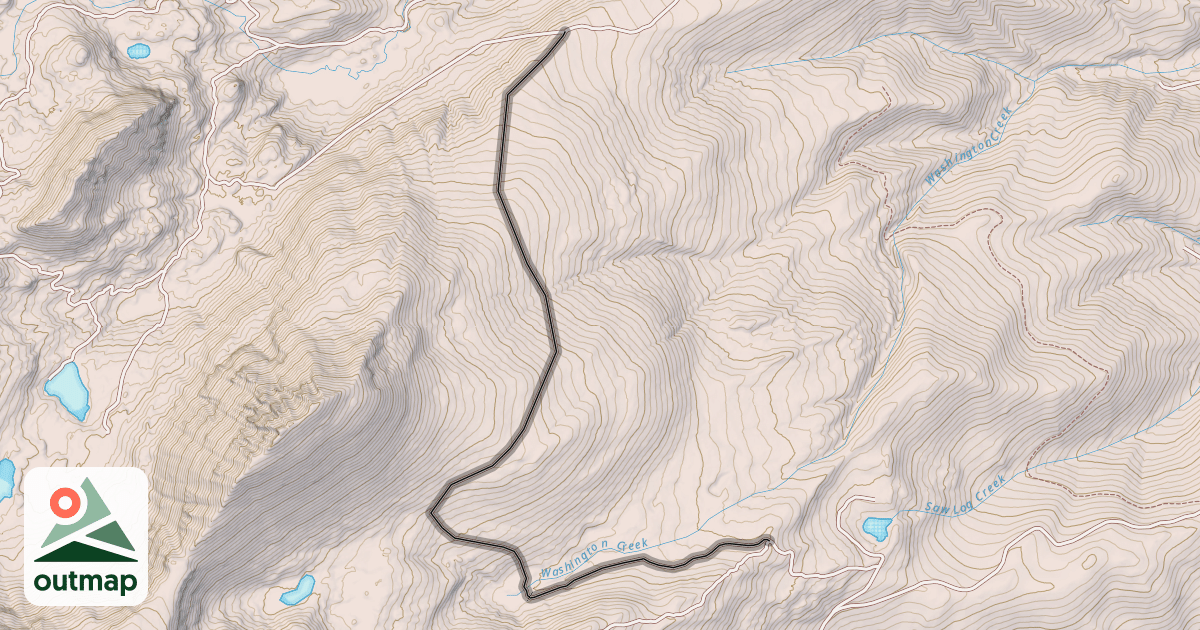 Map of Washington Creek Road