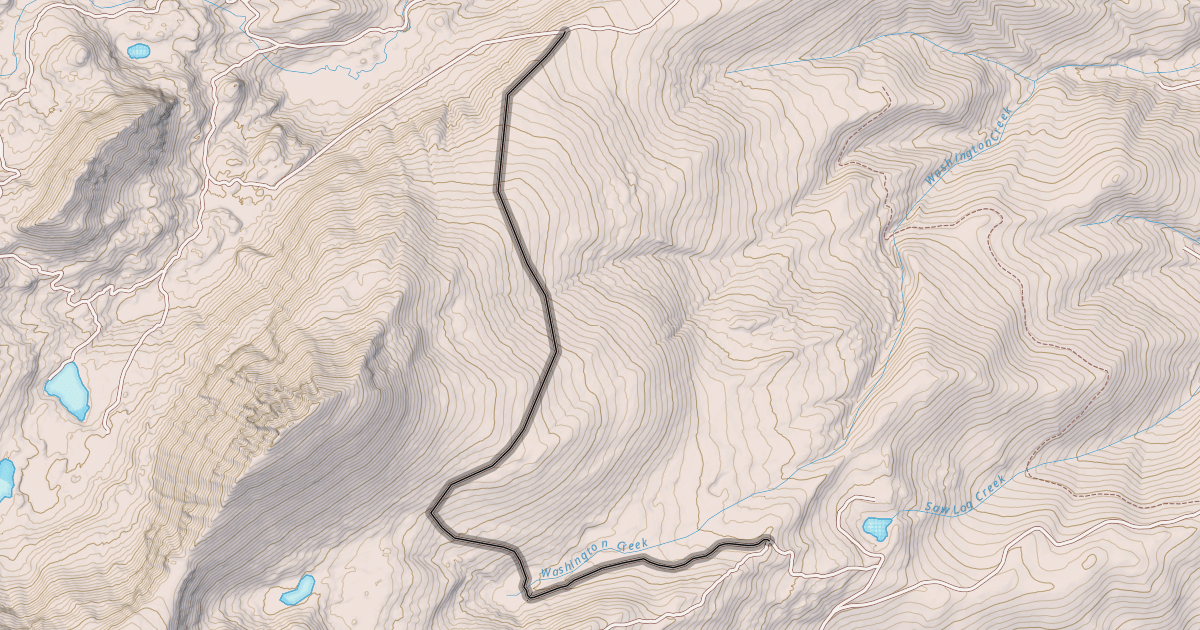 Map preview of Washington Creek Road
