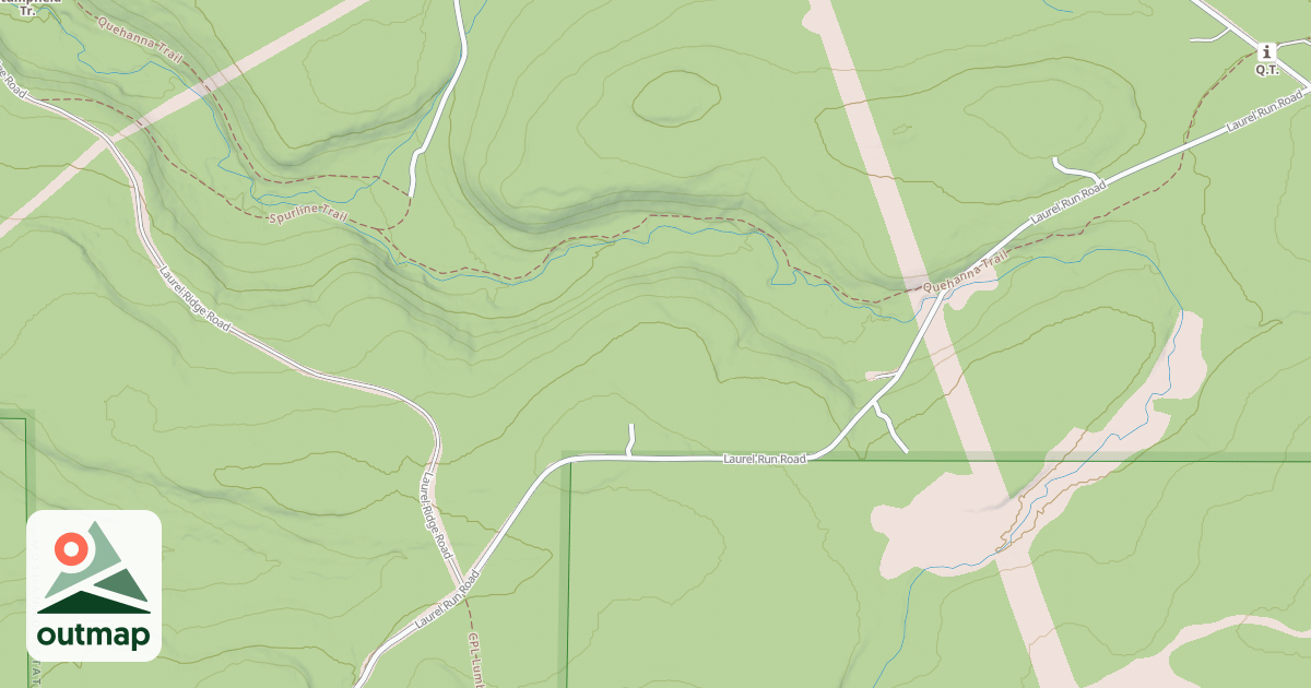 Map of Moshannon State Forest & Parker Dam State Park Snowmobile & Cross Country Skii Trails