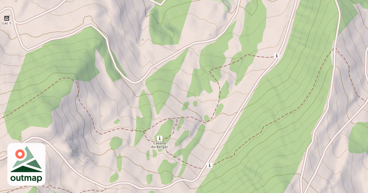 Map of Snowpark Ligne Rouge