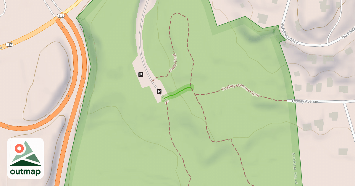 Map of Pink Trail (Lot Spur)