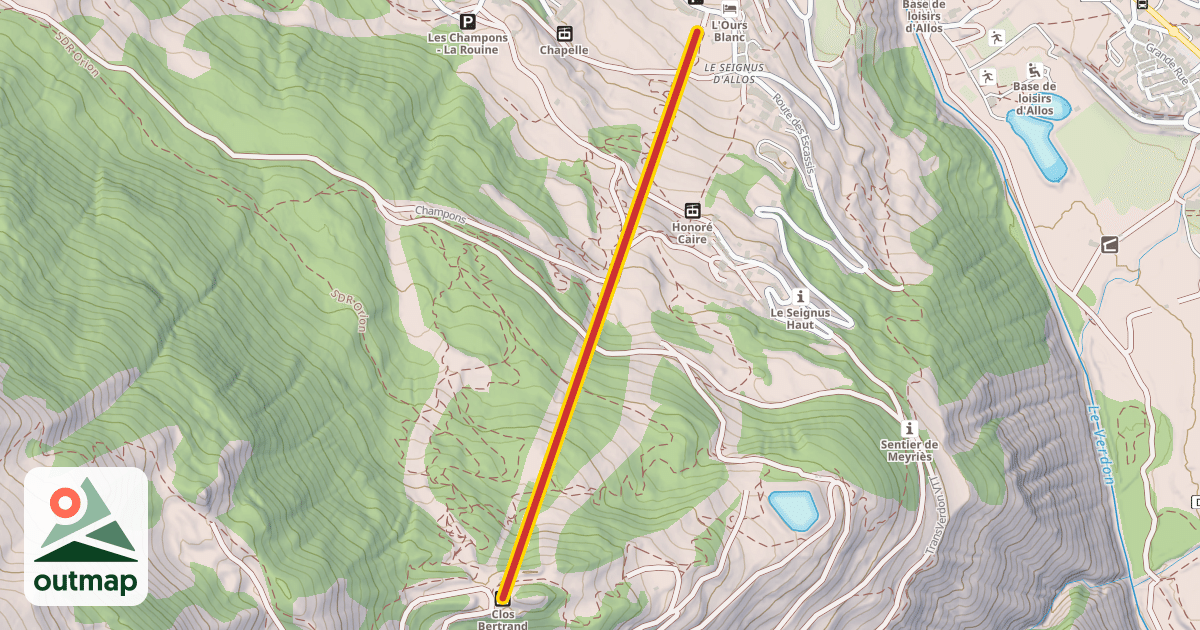 Map of Clos Bertrand