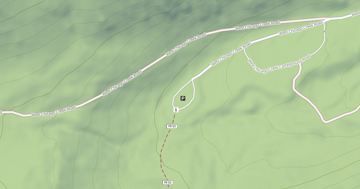 Map preview of HELLS HOLE TRAILHEAD PKG