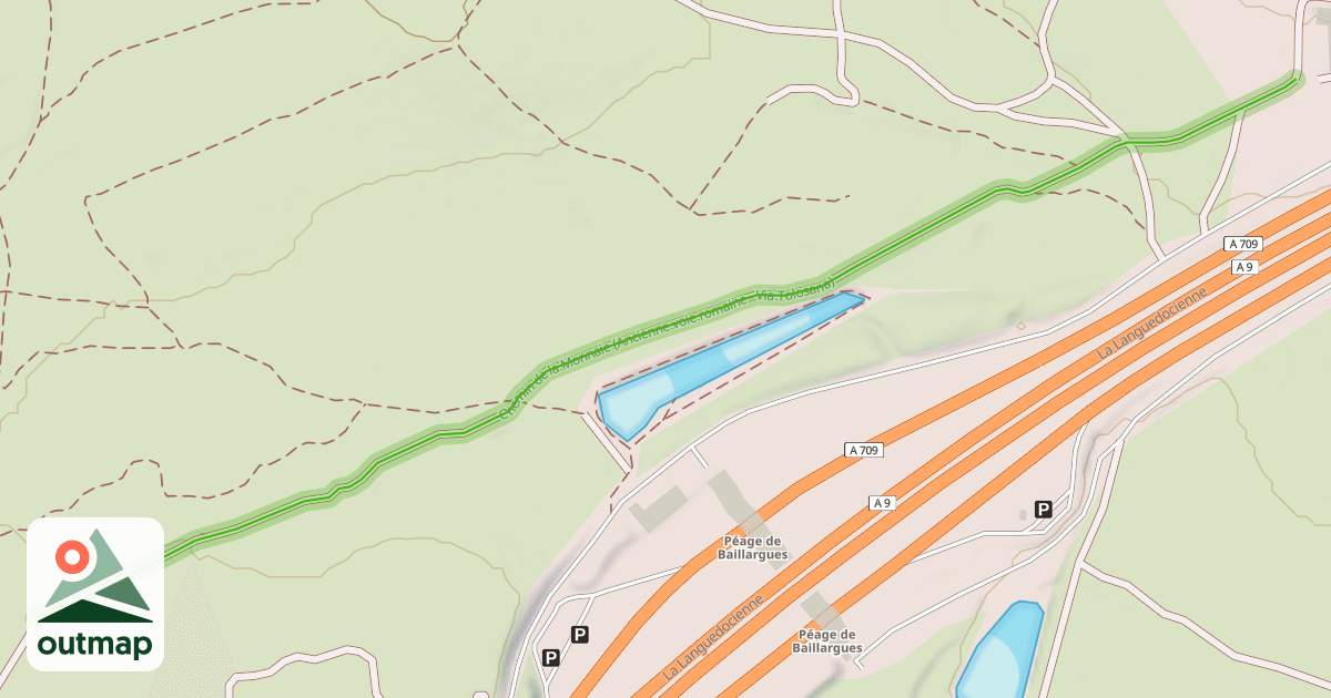 Map of Chemin de la Monnaie (Ancienne voie romaine - Via Tolosana)