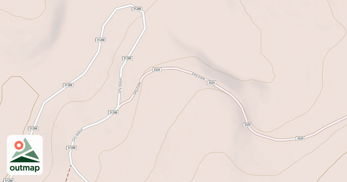 Map of Dry Fork
