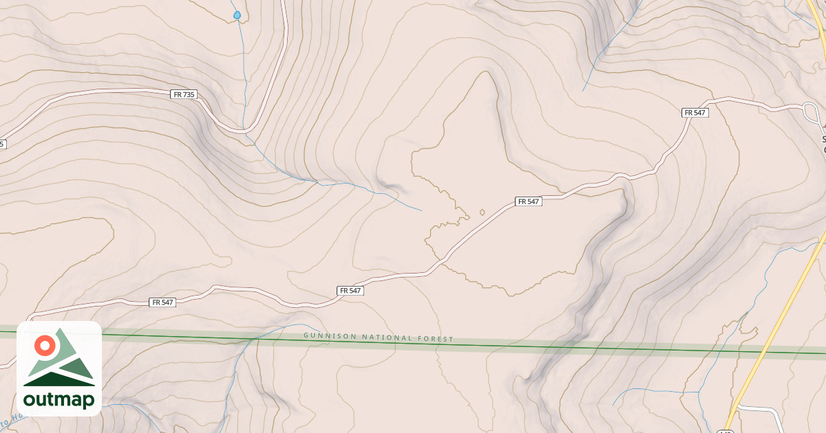 Map of LA GARITA STOCK DRIVEWAY