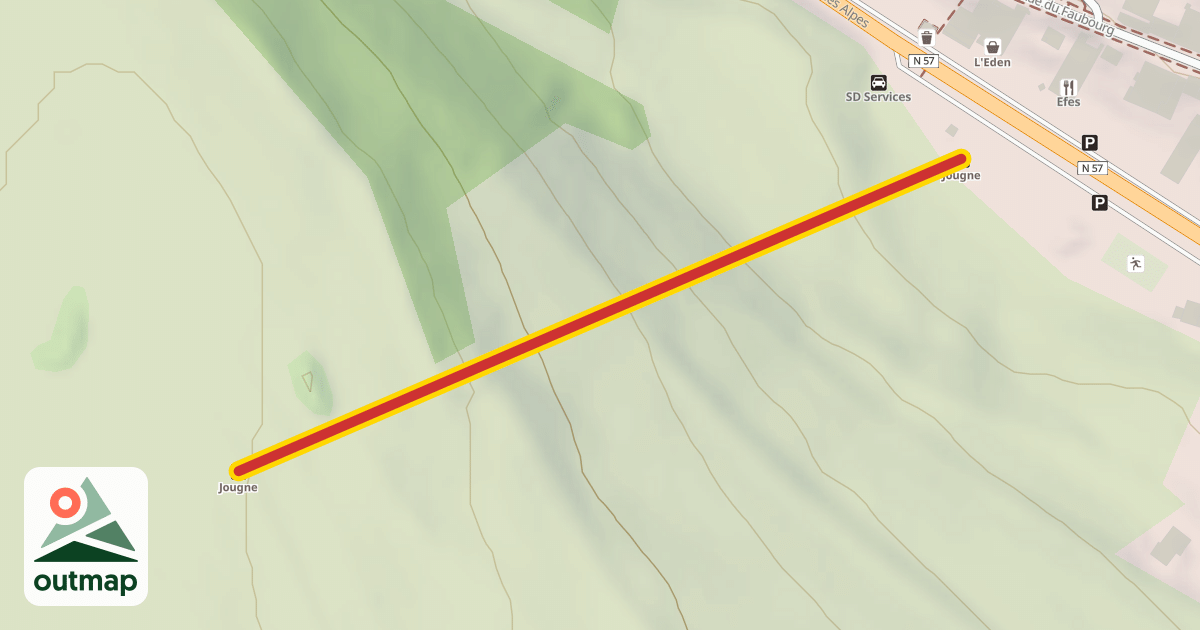Map of Jougne