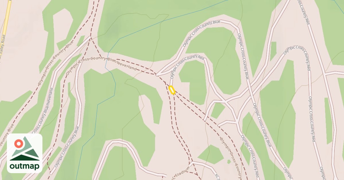 Map of Olympic Cross-Country Red/Blue