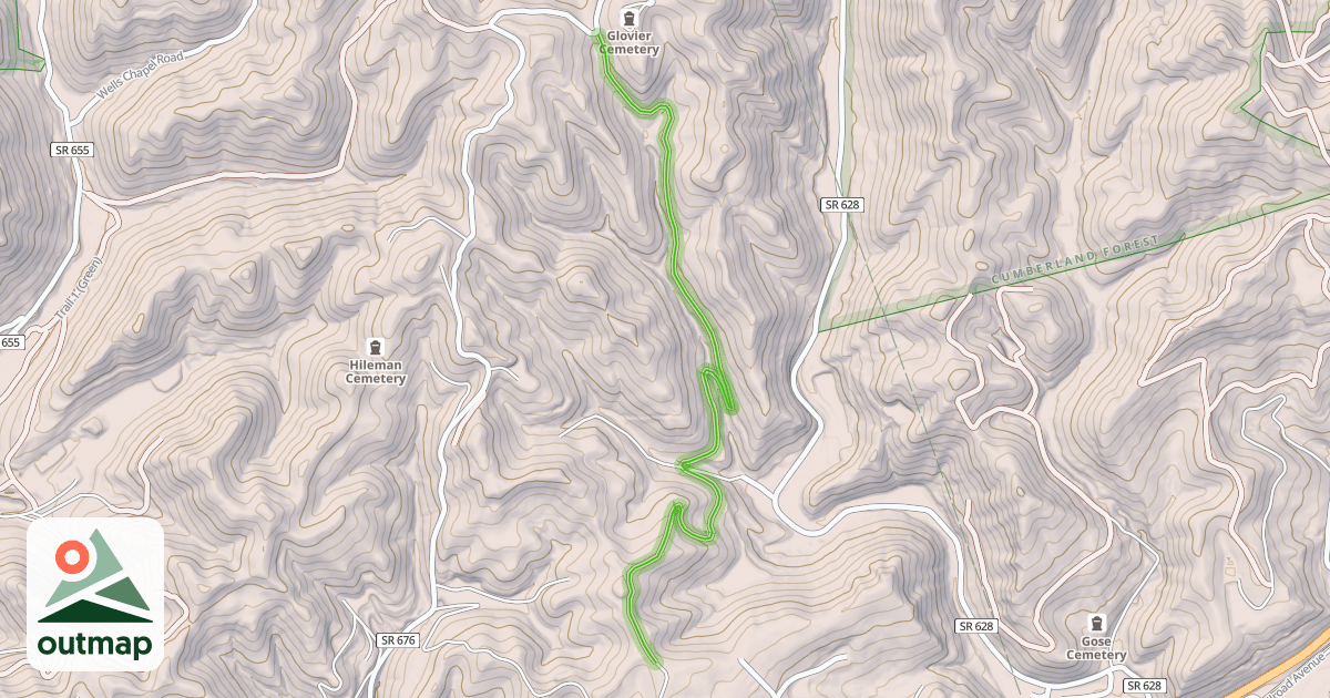 Map of Trail 1A (Green)