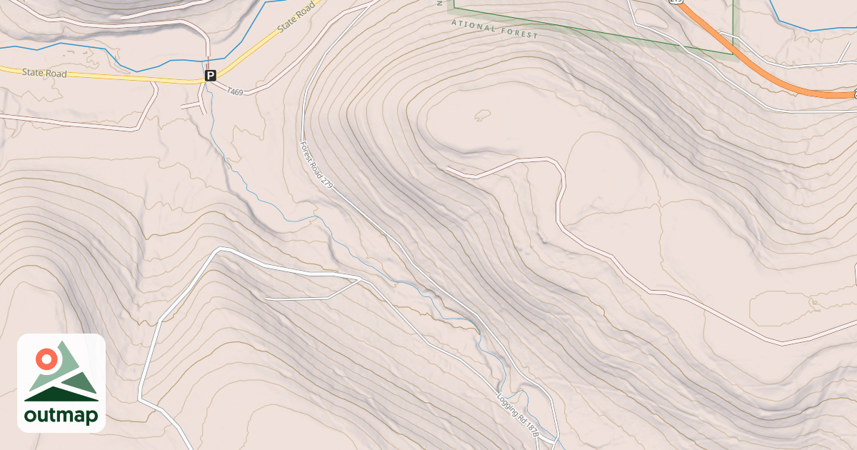 Map of WINDFALL RUN