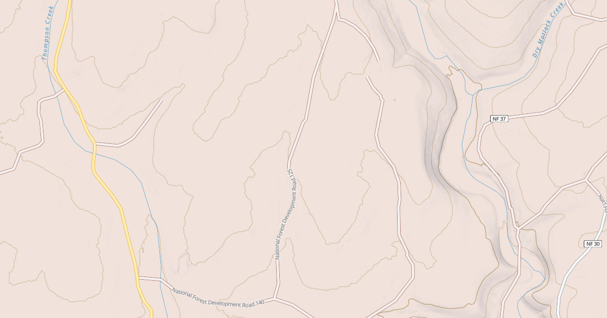 Map preview of USFS National Forest System Roads {6D2F4677-99E6-4009-AE69-8FB72120A315}