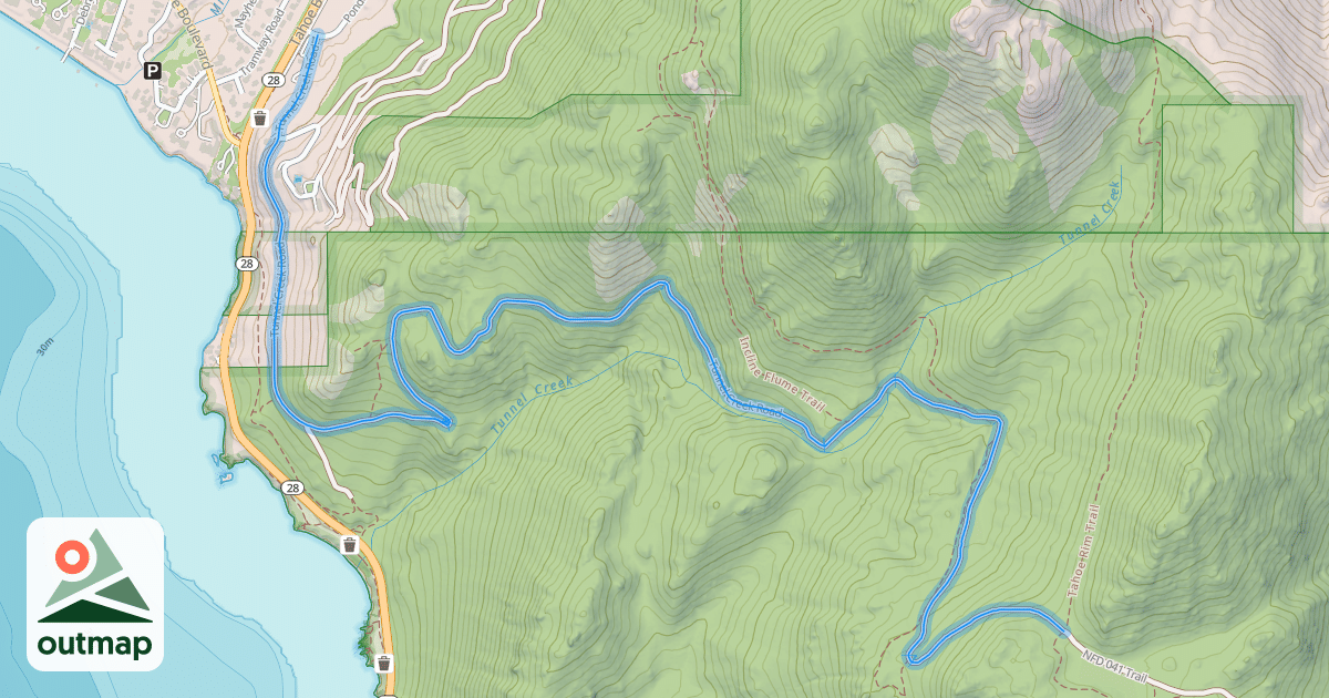 Map of Tunnel Creek Road