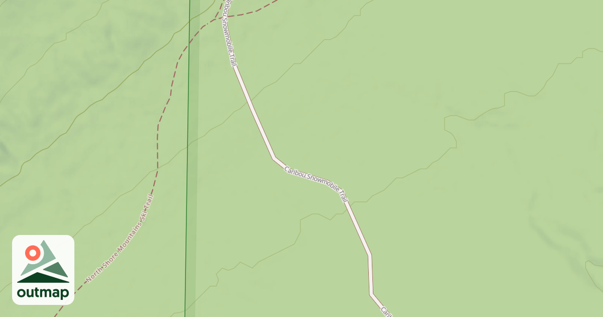 Map of Caribou Snowmobile Trail