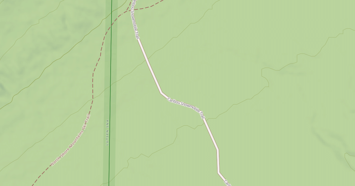 Map preview of Caribou Snowmobile Trail