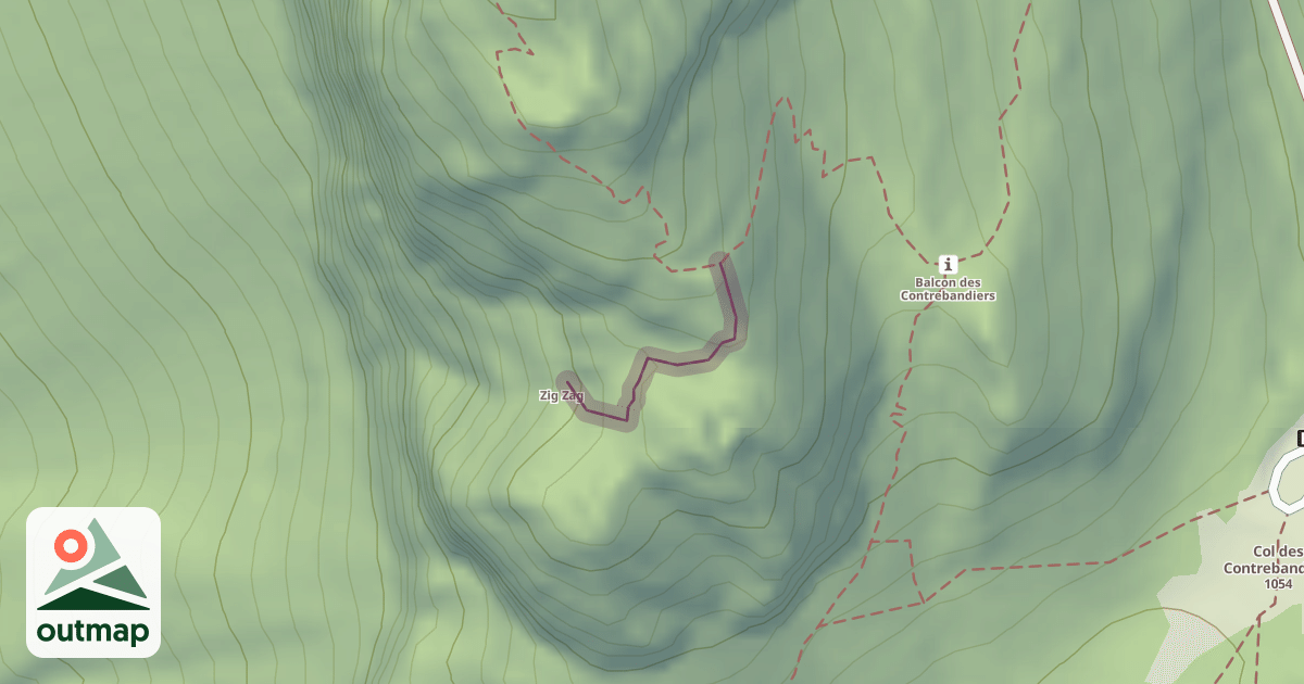Map of Chemin d'Accès aux Voies d'Escalade