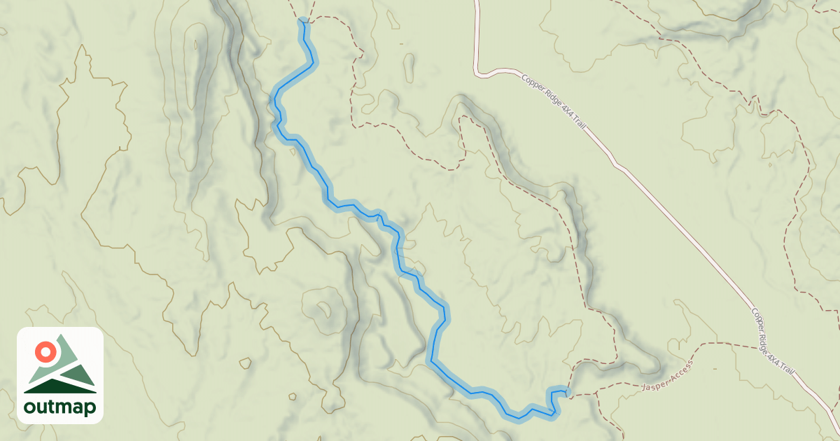Map of Jasper West Trail