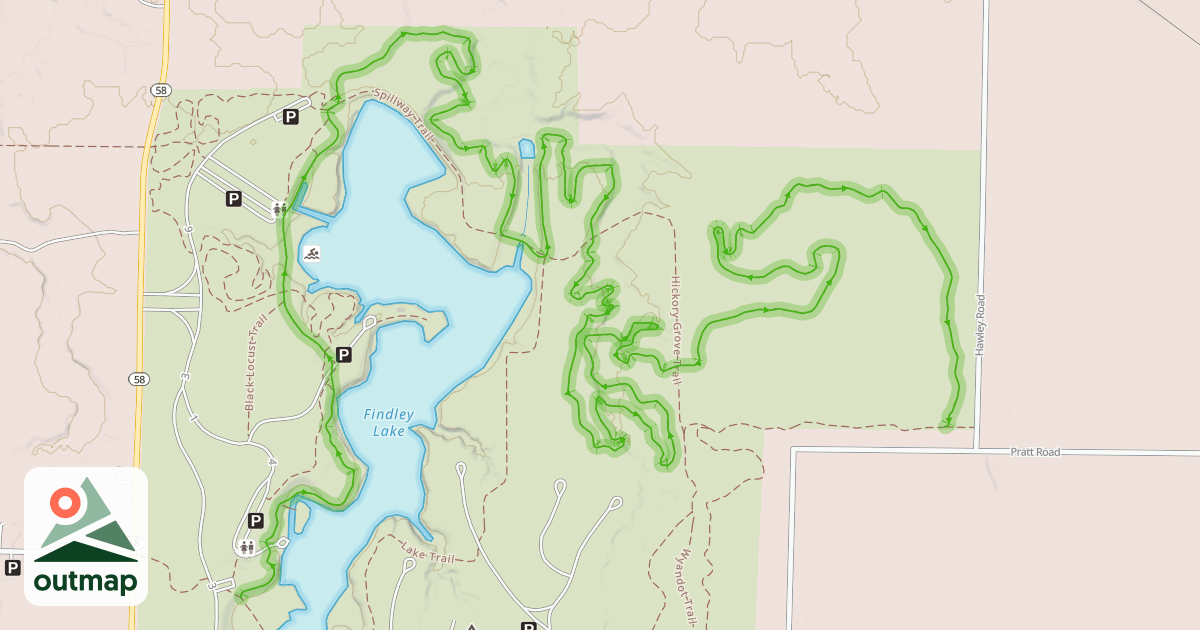 Map of Thorn MTB Trail